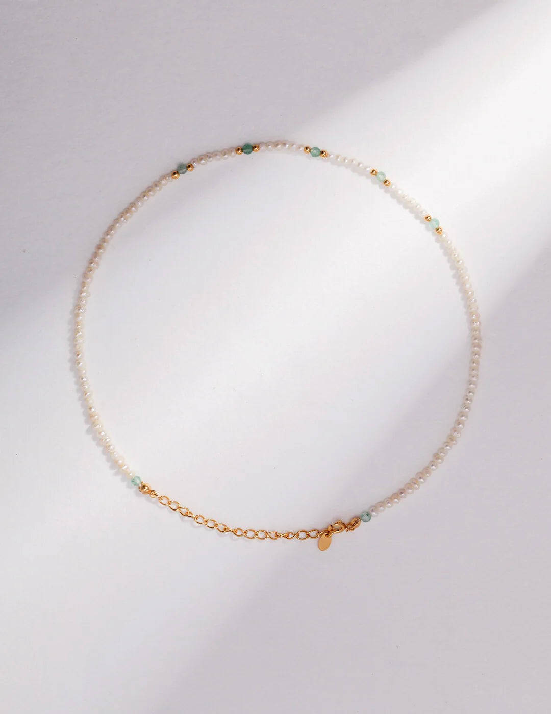 Green Strawberry Crystal Pearl Necklace