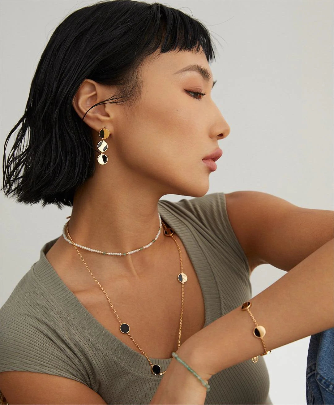 Green Strawberry Crystal Pearl Necklace