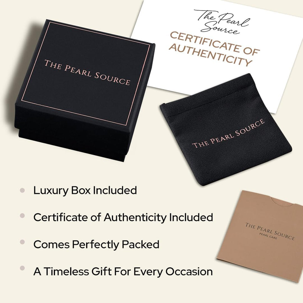 Real Pearl Necklace for Women with AAA+ Quality round White Freshwater Genuine Cultured Pearls